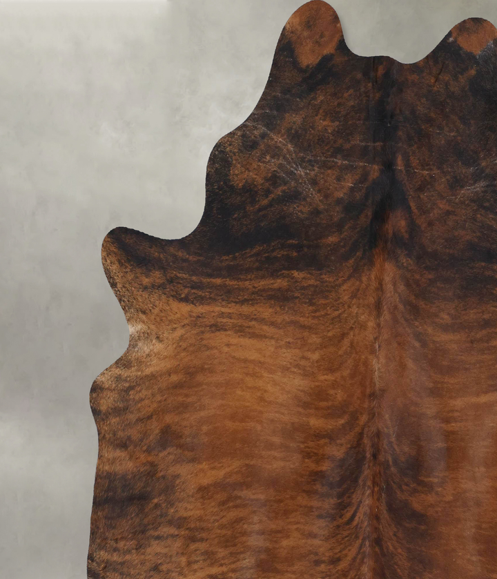 Dark Brindle XX-Large Brazilian Cowhide Rug 7'8"H x 6'8"W #B18381 by Hudson Hides