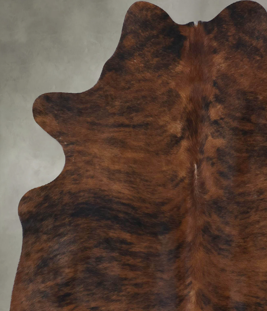 Dark Brindle Large Brazilian Cowhide Rug 6'0"H x 5'2"W #B18382 by Huds