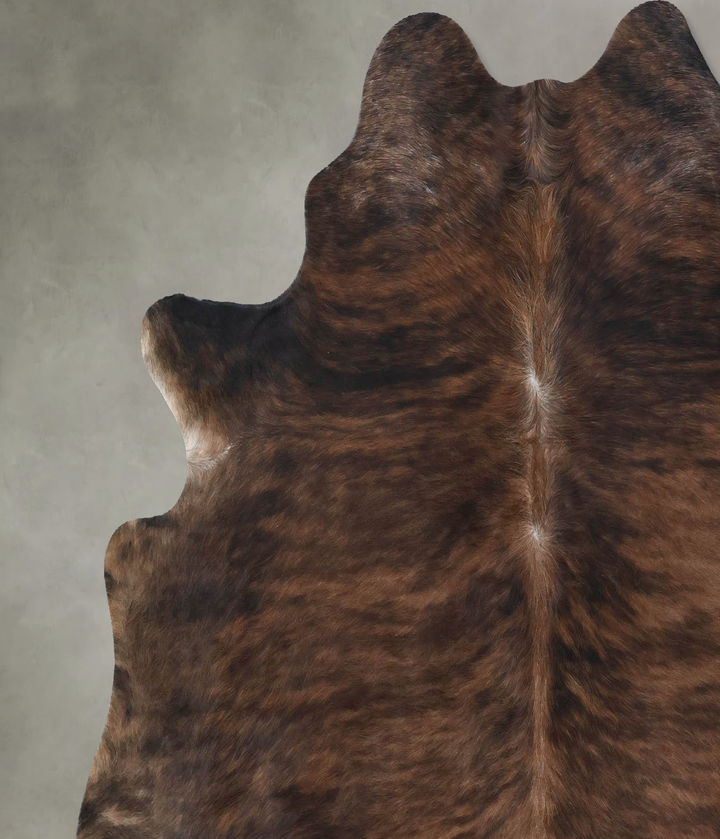 Dark Brindle X-Large Brazilian Cowhide Rug 6'11"H x 6'8"W #B18384 by Hudson Hides