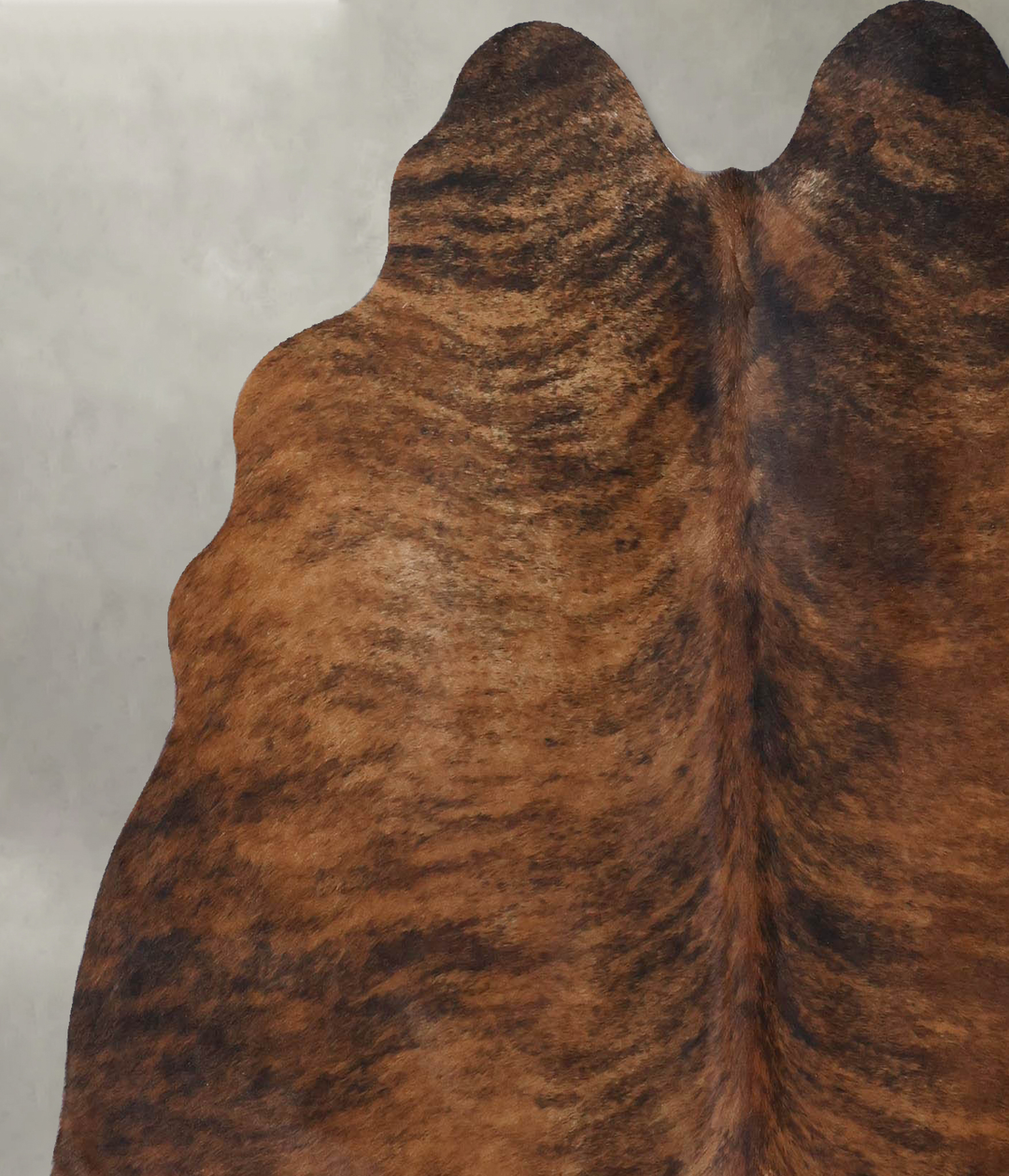 Dark Brindle Large Brazilian Cowhide Rug 6'1"H x 5'6"W #B18387 by Huds