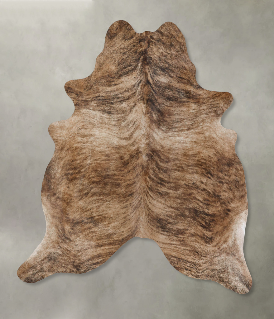 Light Brindle X-Large Brazilian Cowhide Rug 7'5"H x 6'3"W #B18388 by Hudson Hides