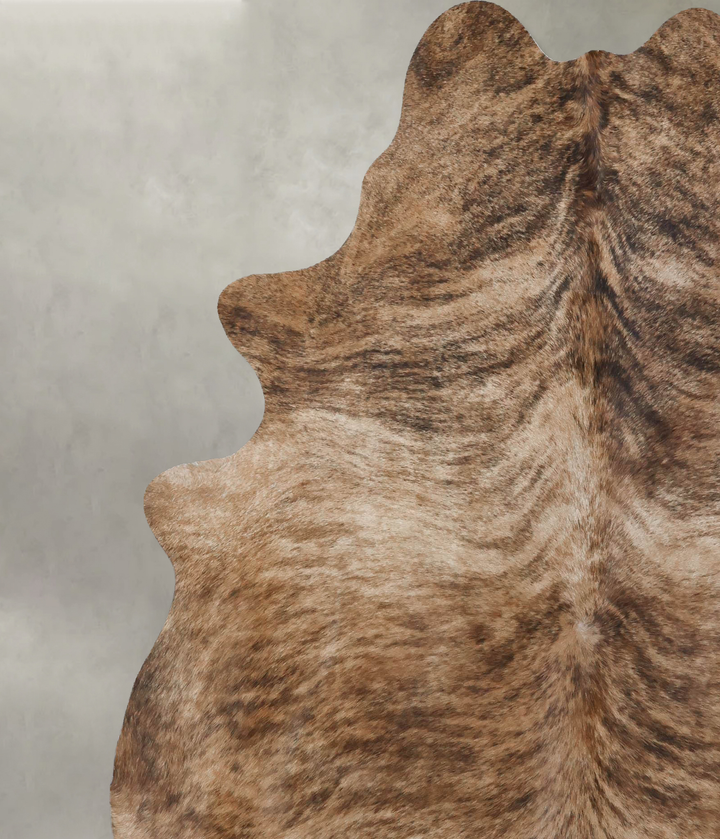 Light Brindle X-Large Brazilian Cowhide Rug 7'5"H x 6'3"W #B18388 by Hudson Hides