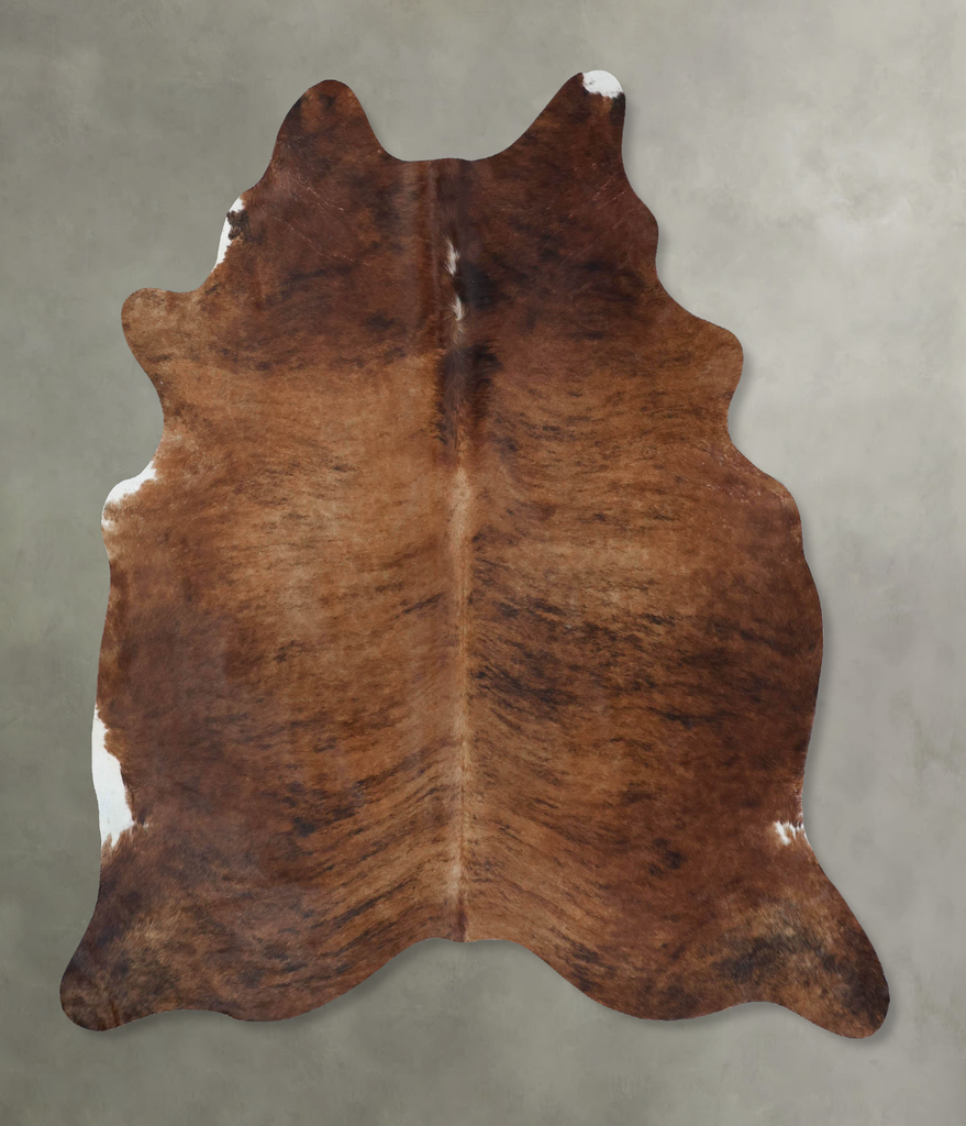 Medium Brindle X-Large Brazilian Cowhide Rug 6'10"H x 6'3"W #B18389 by Hudson Hides
