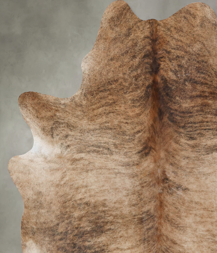 Light Brindle XX-Large Brazilian Cowhide Rug 8'2"H x 7'1"W #B18390 by Hudson Hides