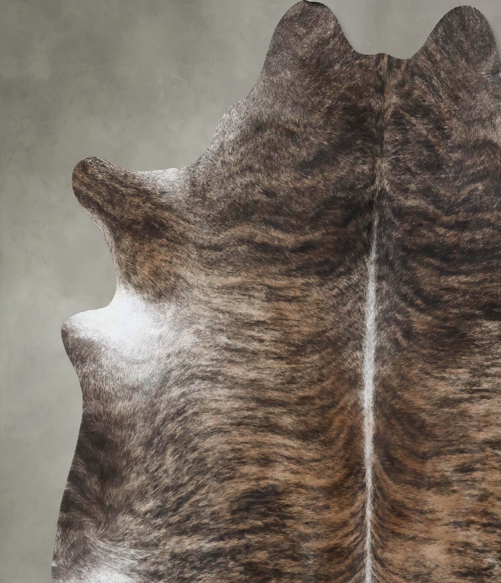 Dark Brindle XX-Large Brazilian Cowhide Rug 7'5"H x 6'9"W #B18392 by Hudson Hides
