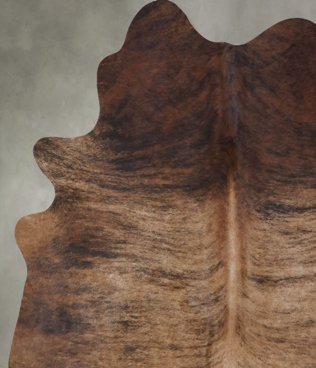 Medium Brindle X-Large Brazilian Cowhide Rug 7'2"H x 5'9"W #B18399 by 