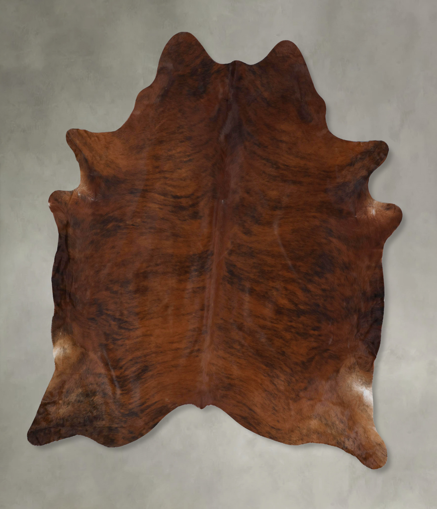 Medium Brindle XX-Large Brazilian Cowhide Rug 8'9"H x 7'6"W #B18403 by Hudson Hides