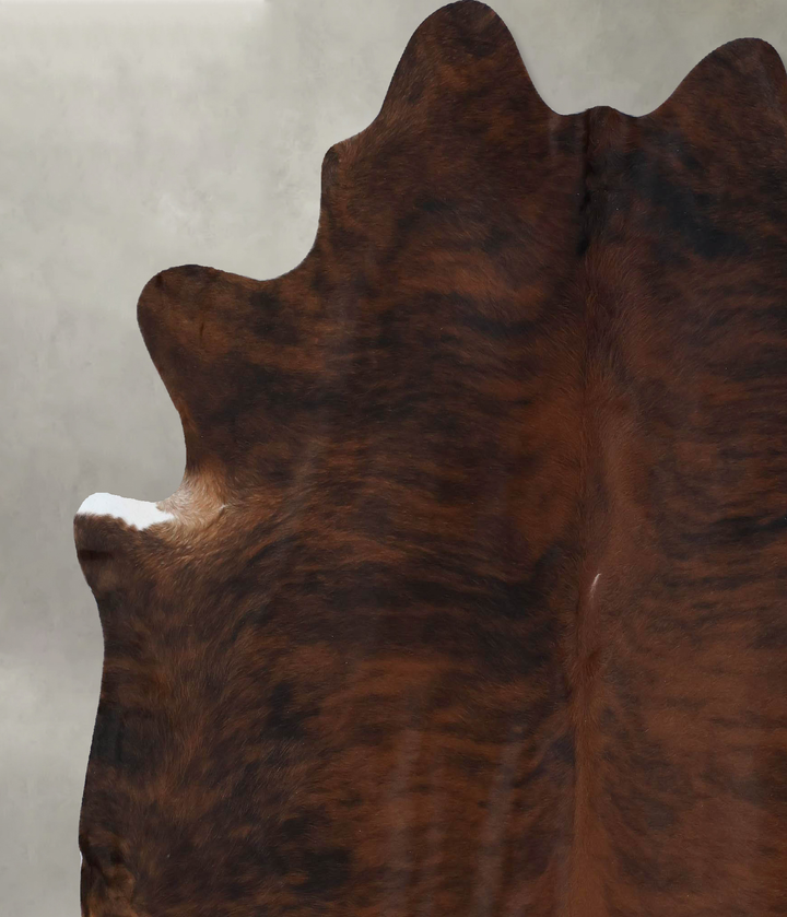 Dark Brindle X-Large Brazilian Cowhide Rug 7'3"H x 6'10"W #B18404 by Hudson Hides