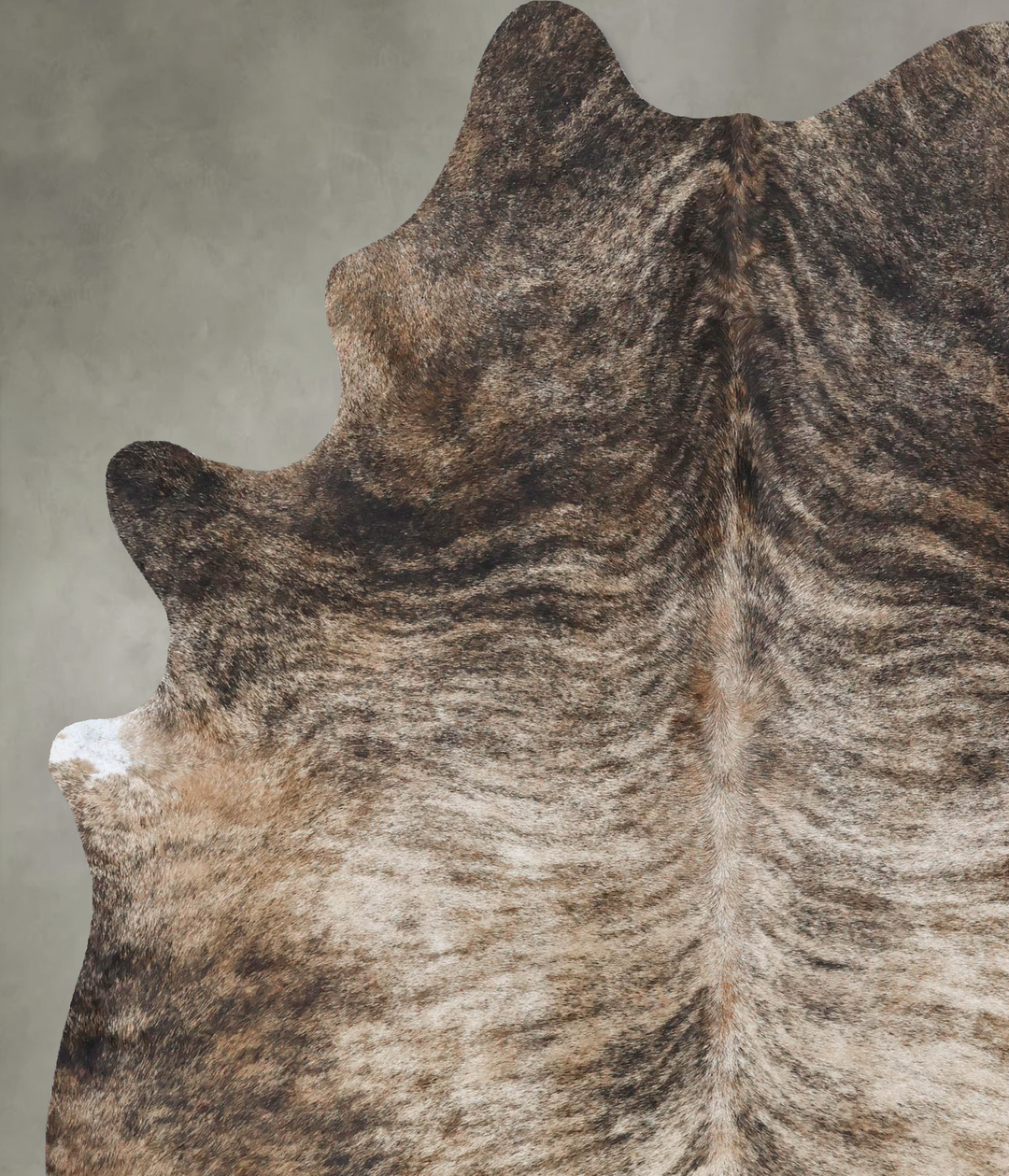 Light Brindle X-Large Brazilian Cowhide Rug 7'7"H x 6'0"W #B18406 by H