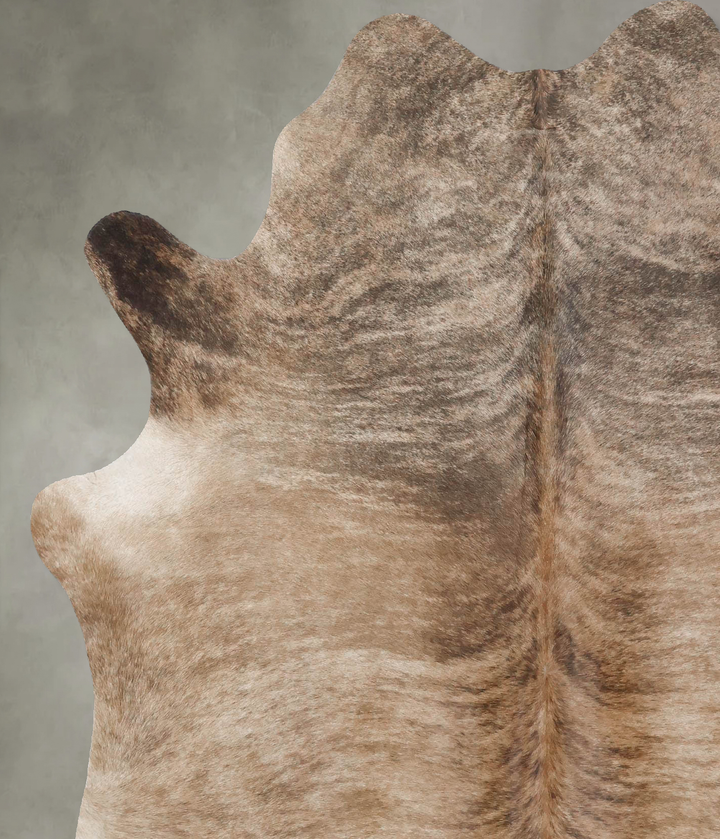 Light Brindle Large Brazilian Cowhide Rug 6'10"H x 5'7"W #B18409 by Hudson Hides