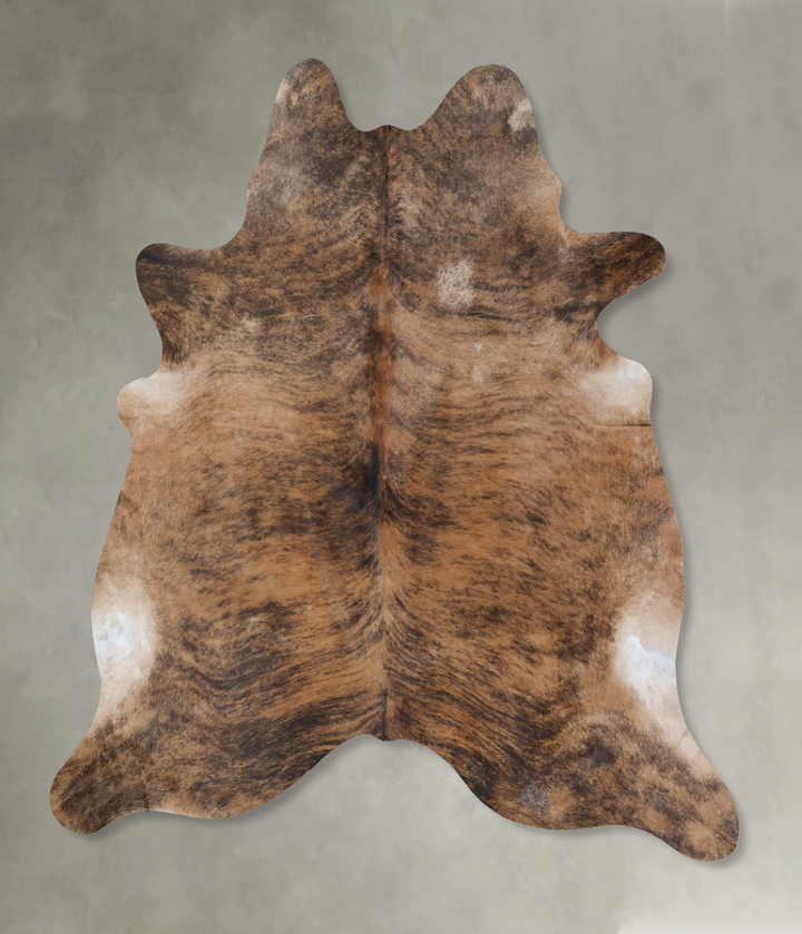 Medium Brindle XX-Large Brazilian Cowhide Rug 8'5"H x 7'4"W #B18411 by Hudson Hides