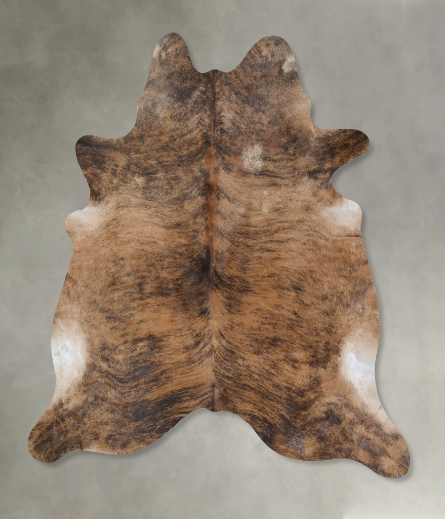 Medium Brindle XX-Large Brazilian Cowhide Rug 8'5"H x 7'4"W #B18411 by Hudson Hides