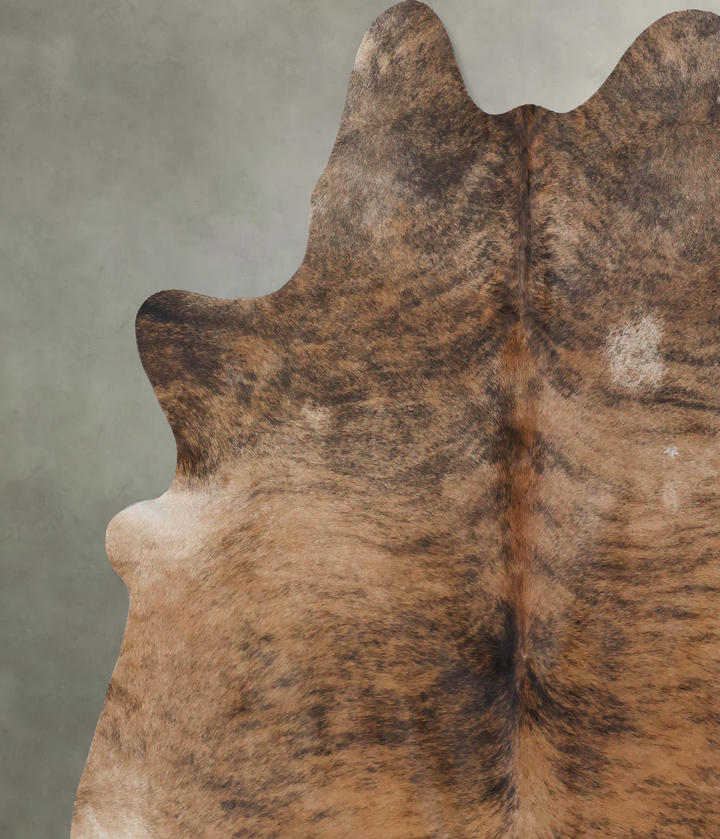 Medium Brindle XX-Large Brazilian Cowhide Rug 8'5"H x 7'4"W #B18411 by Hudson Hides