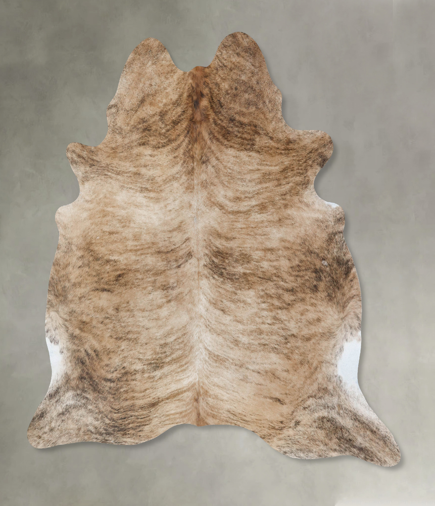 Light Brindle XX-Large Brazilian Cowhide Rug 7'8"H x 7'0"W #B18412 by Hudson Hides