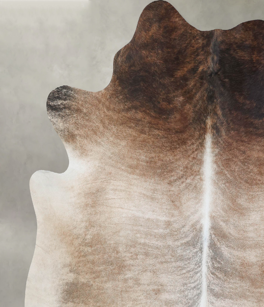 Medium Brindle XX-Large Brazilian Cowhide Rug 7'7"H x 7'0"W #B18413 by