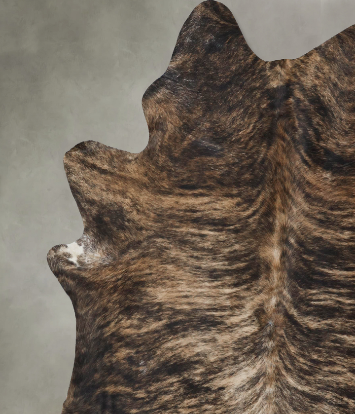 Dark Brindle XX-Large Brazilian Cowhide Rug 8'2"H x 7'0"W #B18414 by Hudson Hides