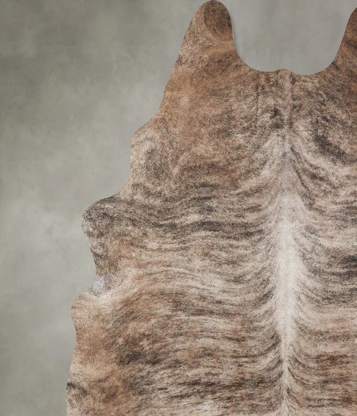 Light Brindle XX-Large Brazilian Cowhide Rug 7'9"H x 6'7"W #B18415 by Hudson Hides