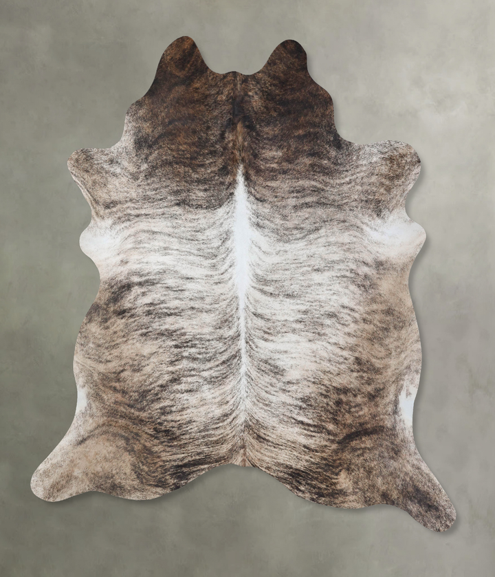 Light Brindle XX-Large Brazilian Cowhide Rug 8'2"H x 7'2"W #B18416 by Hudson Hides