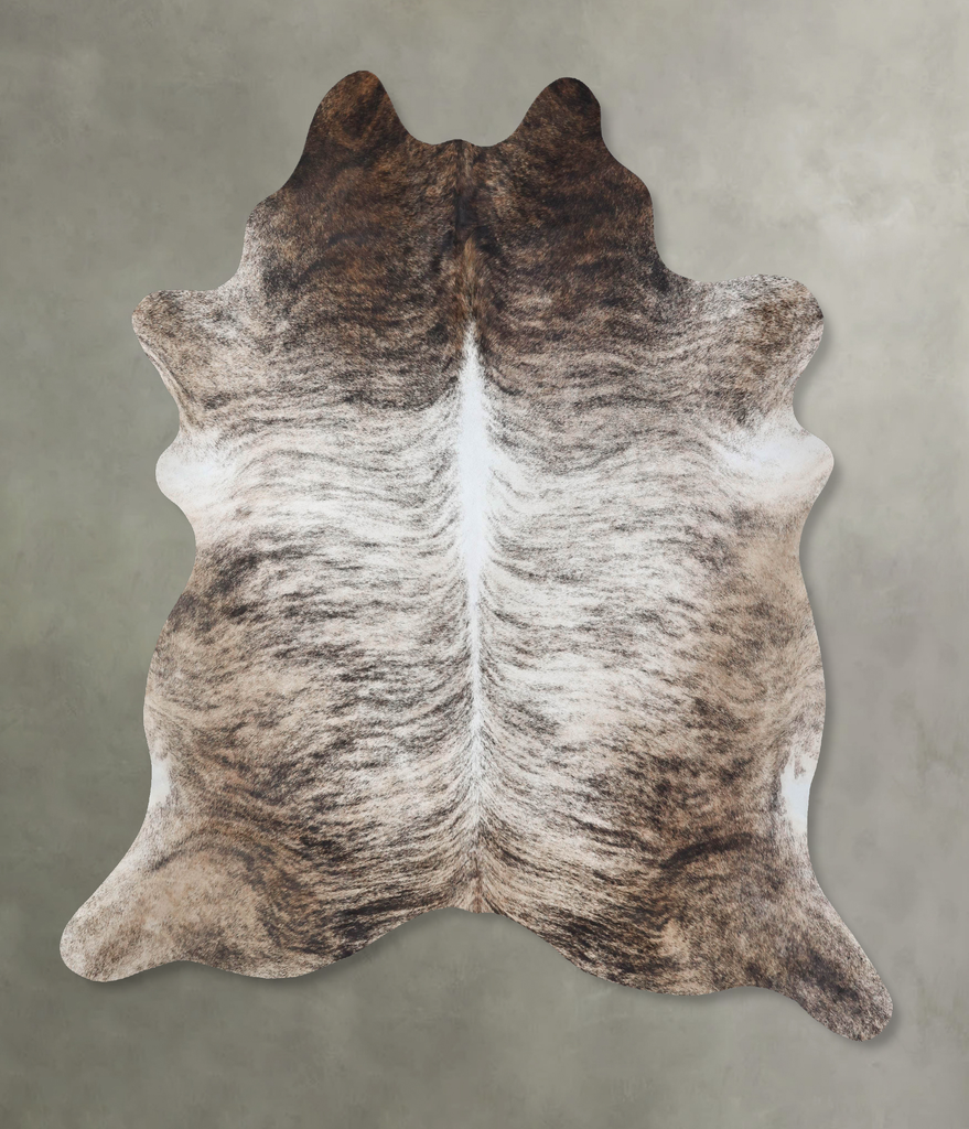 Light Brindle XX-Large Brazilian Cowhide Rug 8'2"H x 7'2"W #B18416 by Hudson Hides