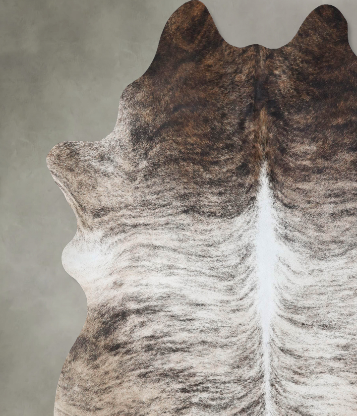 Light Brindle XX-Large Brazilian Cowhide Rug 8'2"H x 7'2"W #B18416 by Hudson Hides