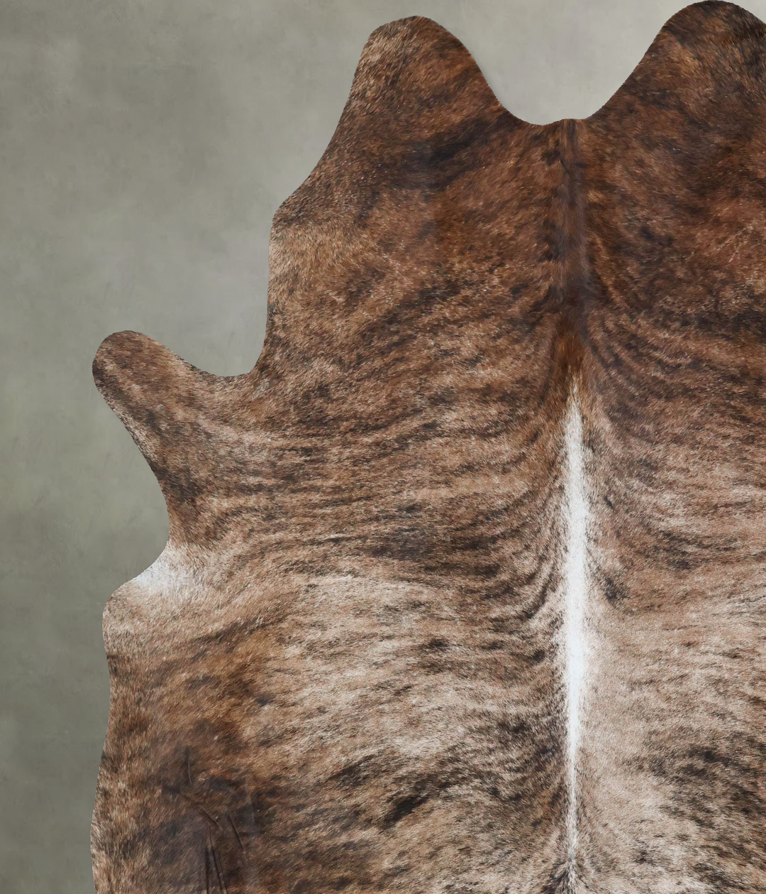 Medium Brindle XX-Large Brazilian Cowhide Rug 8'0"H x 6'7"W #B18417 by