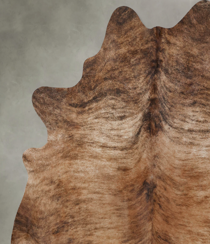 Medium Brindle XX-Large Brazilian Cowhide Rug 9'3"H x 7'10"W #B18420 by Hudson Hides