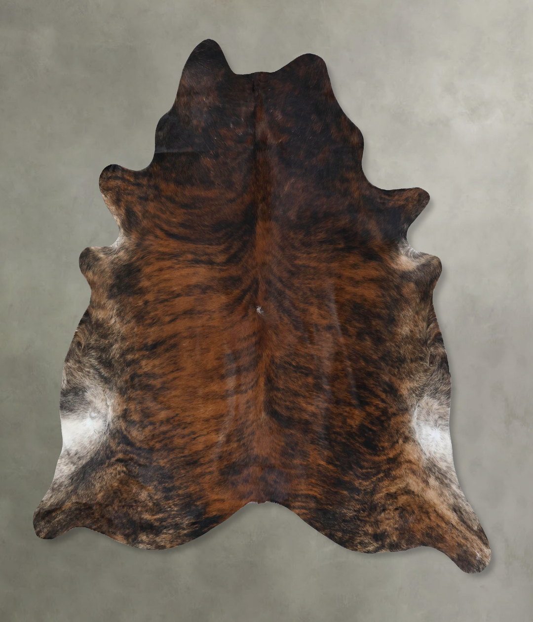 Dark Brindle XX-Large Brazilian Cowhide Rug 8'0"H x 7'5"W #B18422 by H