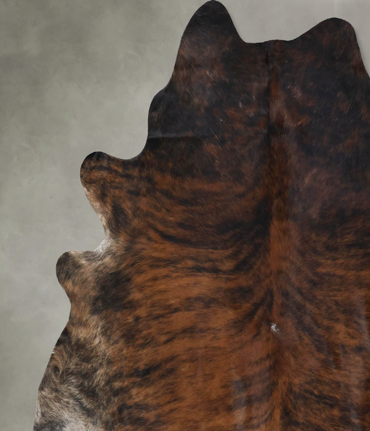 Dark Brindle XX-Large Brazilian Cowhide Rug 8'0"H x 7'5"W #B18422 by Hudson Hides