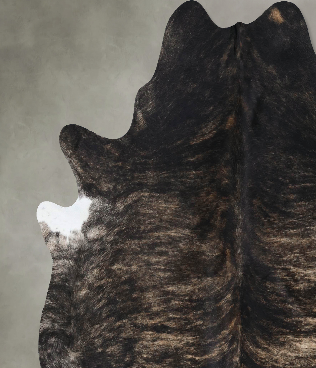 Dark Brindle XX-Large Brazilian Cowhide Rug 7'4"H x 6'11"W #B18423 by 