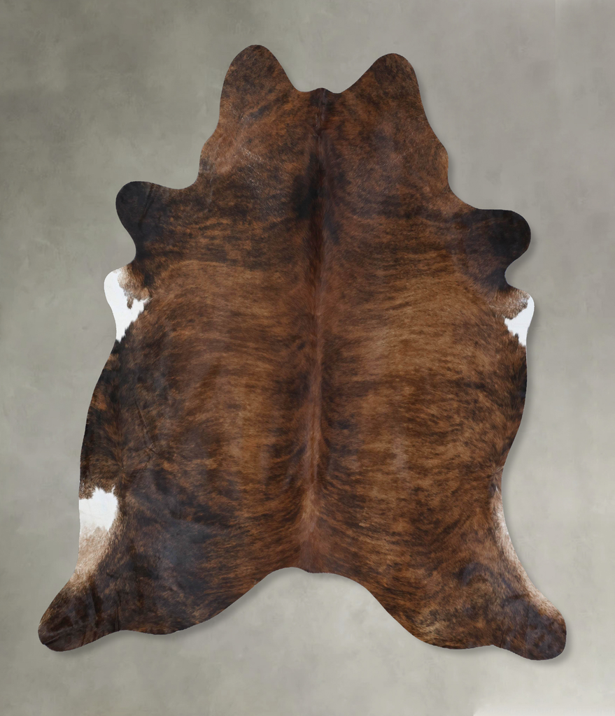 Dark Brindle XX-Large Brazilian Cowhide Rug 7'11"H x 7'4"W #B18424 by Hudson Hides