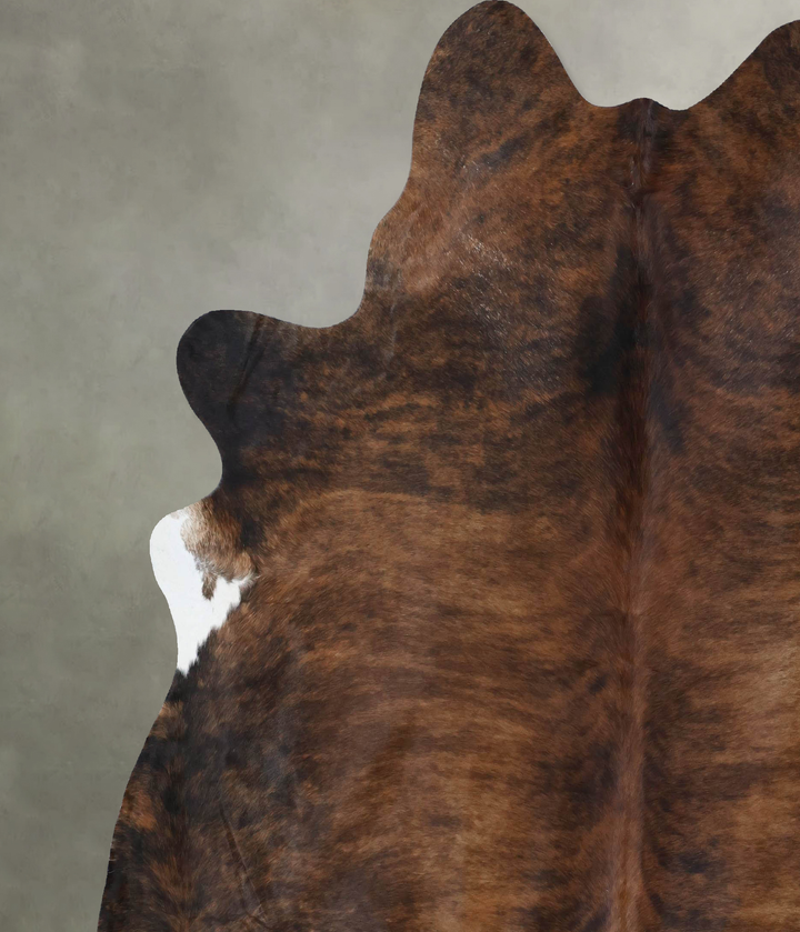 Dark Brindle XX-Large Brazilian Cowhide Rug 7'11"H x 7'4"W #B18424 by Hudson Hides