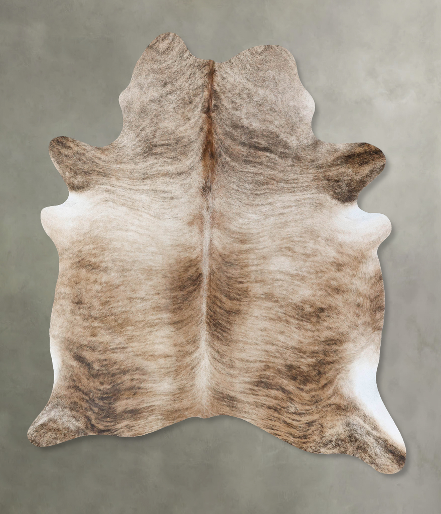 Light Brindle X-Large Brazilian Cowhide Rug 7'3"H x 5'8"W #B18425 by Hudson Hides