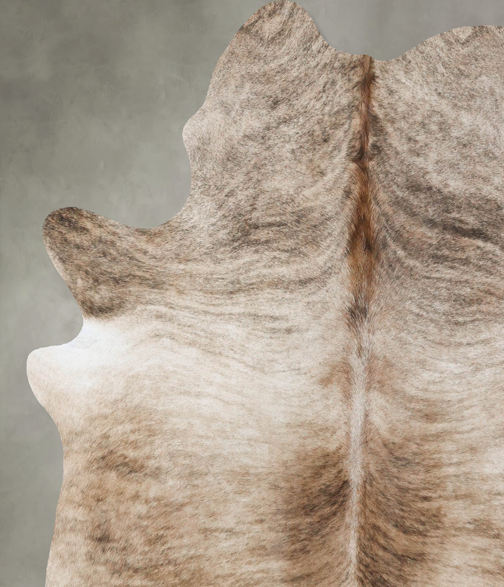 Light Brindle X-Large Brazilian Cowhide Rug 7'3"H x 5'8"W #B18425 by Hudson Hides