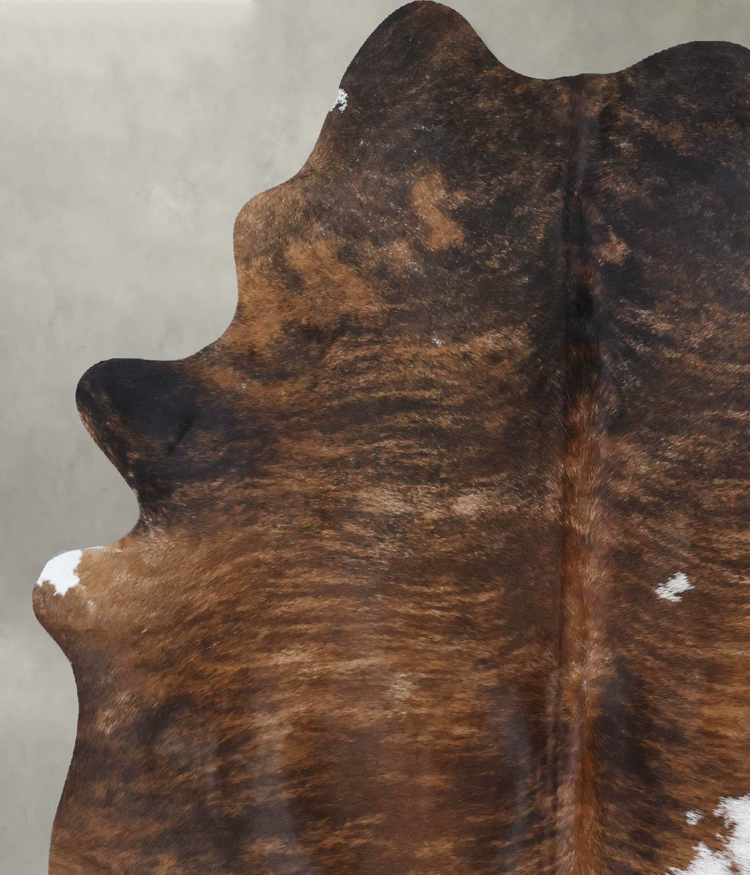 Dark Brindle Large Brazilian Cowhide Rug 7'0"H x 5'6"W #B18426 by Huds