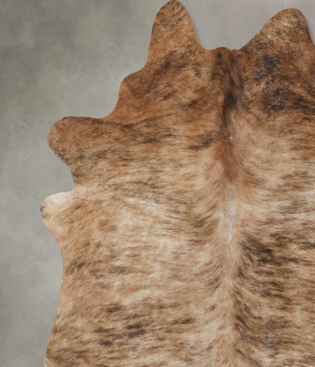 Medium Brindle X-Large Brazilian Cowhide Rug 6'11"H x 6'2"W #B18427 by