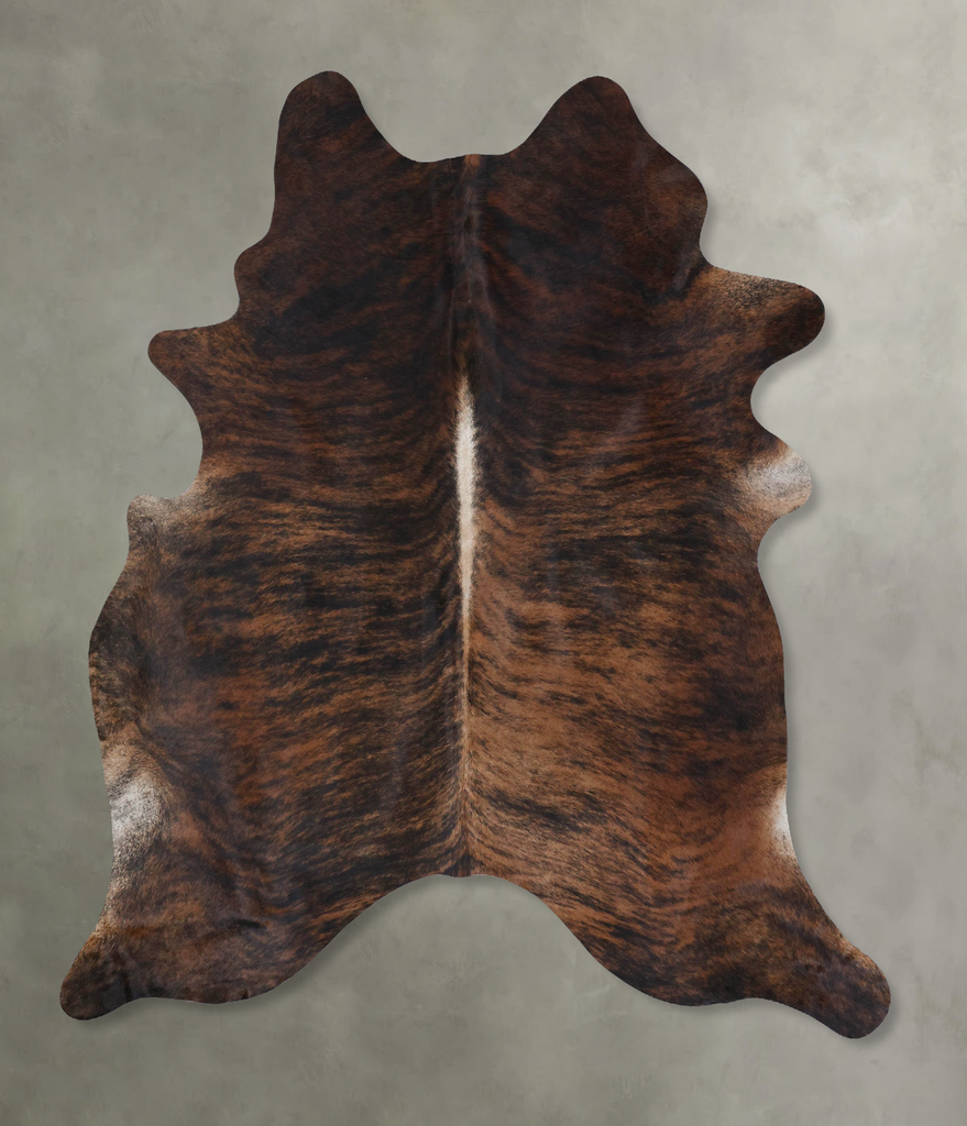 Dark Brindle XX-Large Brazilian Cowhide Rug 8'2"H x 6'8"W #B18431 by Hudson Hides