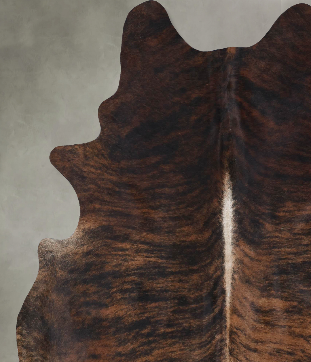 Dark Brindle XX-Large Brazilian Cowhide Rug 8'2"H x 6'8"W #B18431 by H