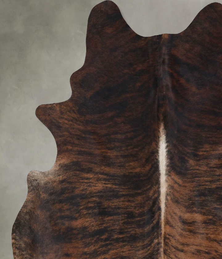 Dark Brindle XX-Large Brazilian Cowhide Rug 8'2"H x 6'8"W #B18431 by Hudson Hides