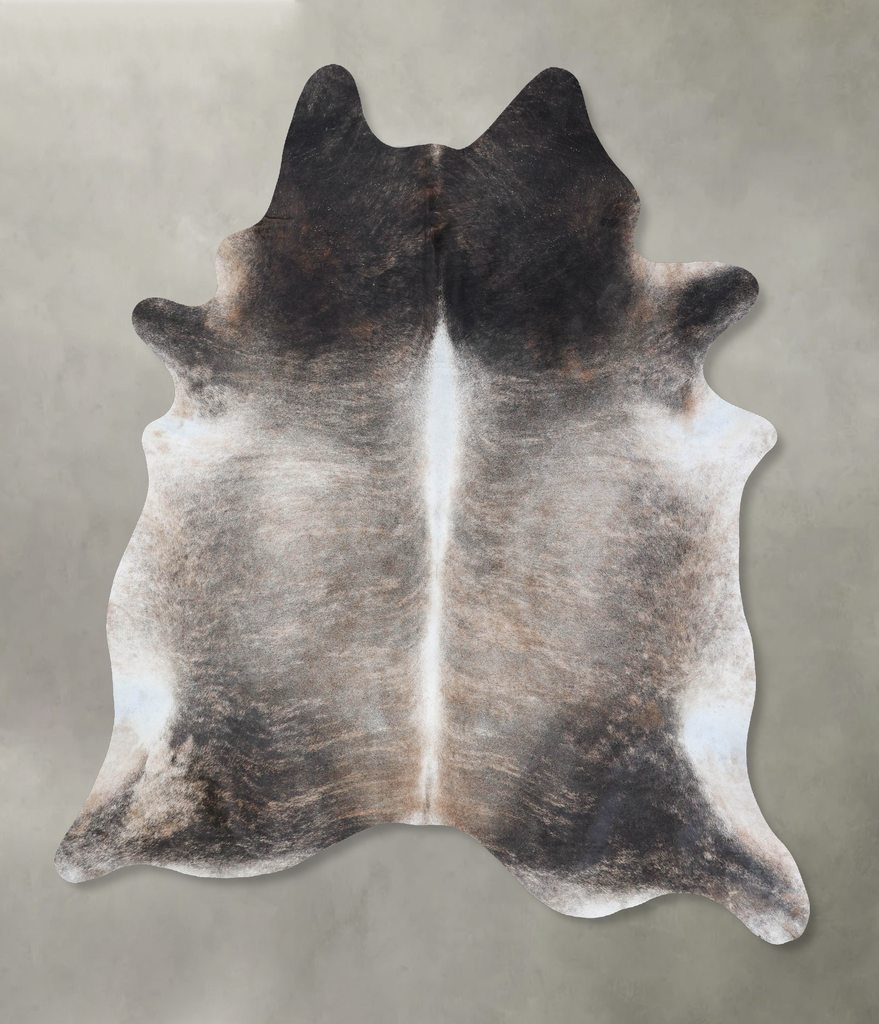 Grey Brindle XX-Large Brazilian Cowhide Rug 8'7"H x 7'1"W #B18432 by Hudson Hides