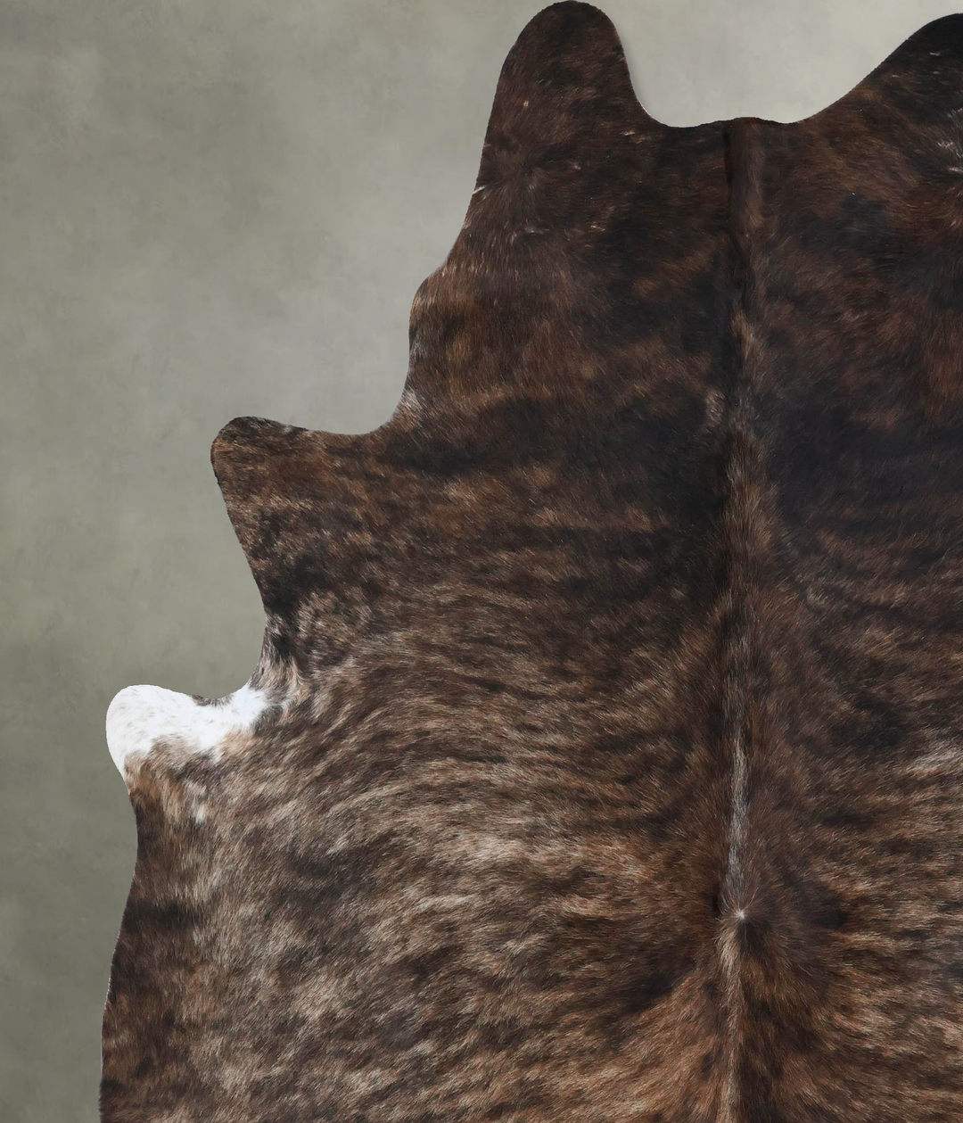 Dark Brindle XX-Large Brazilian Cowhide Rug 8'0"H x 7'0"W #B18433 by H