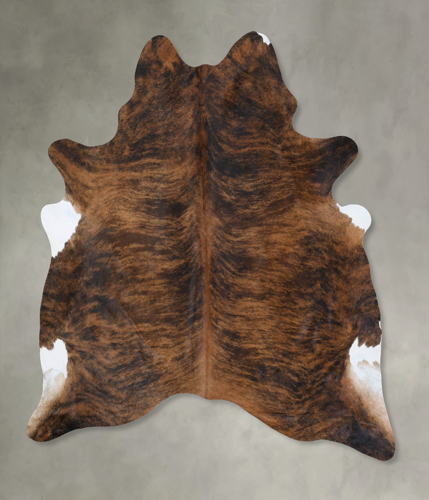 Dark Brindle XX-Large Brazilian Cowhide Rug 8'2"H x 6'10"W #B18434 by Hudson Hides