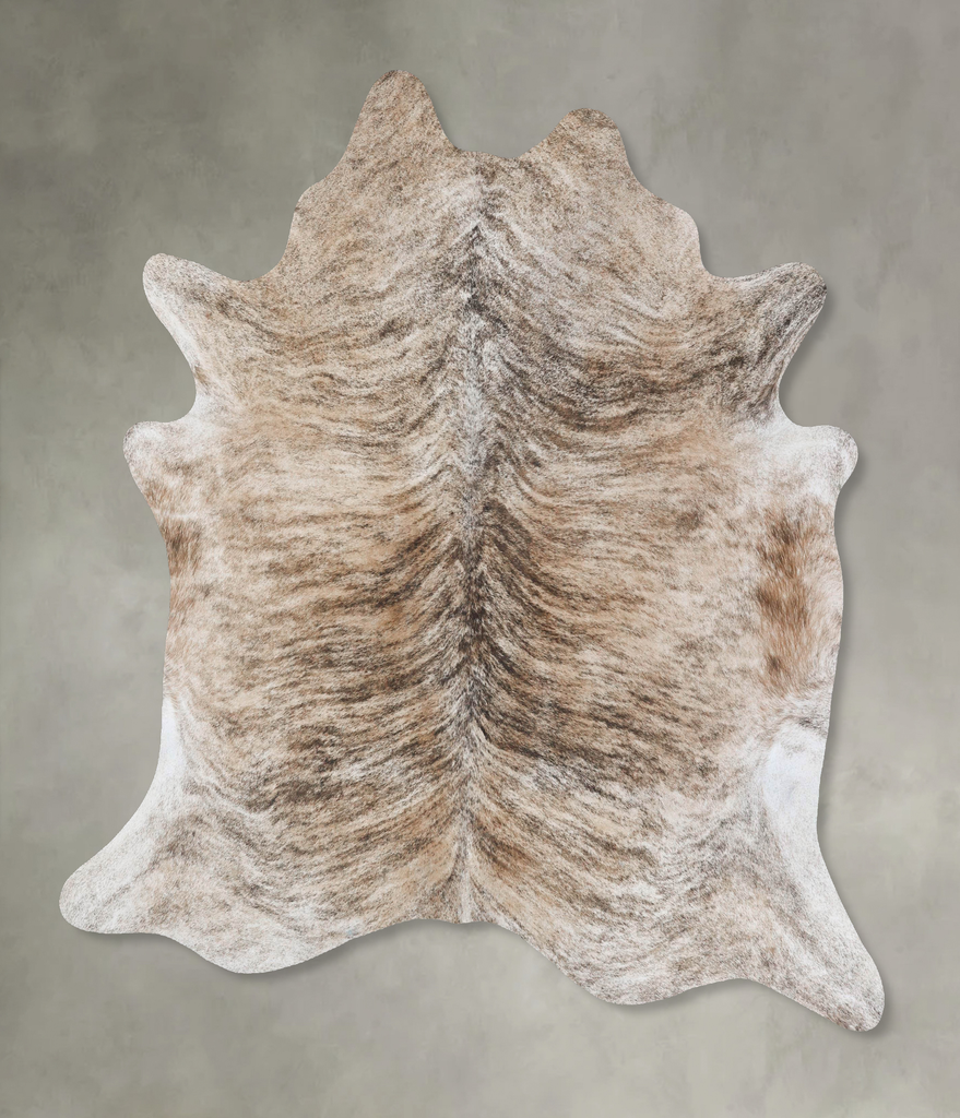 Light Brindle X-Large Brazilian Cowhide Rug 7'2"H x 6'4"W #B18440 by Hudson Hides