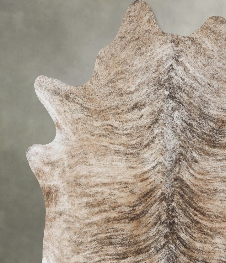 Light Brindle X-Large Brazilian Cowhide Rug 7'2"H x 6'4"W #B18440 by Hudson Hides