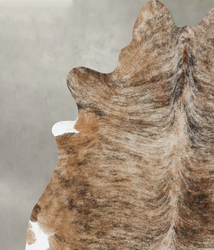Light Brindle X-Large Brazilian Cowhide Rug 7'2"H x 6'3"W #B18442 by Hudson Hides