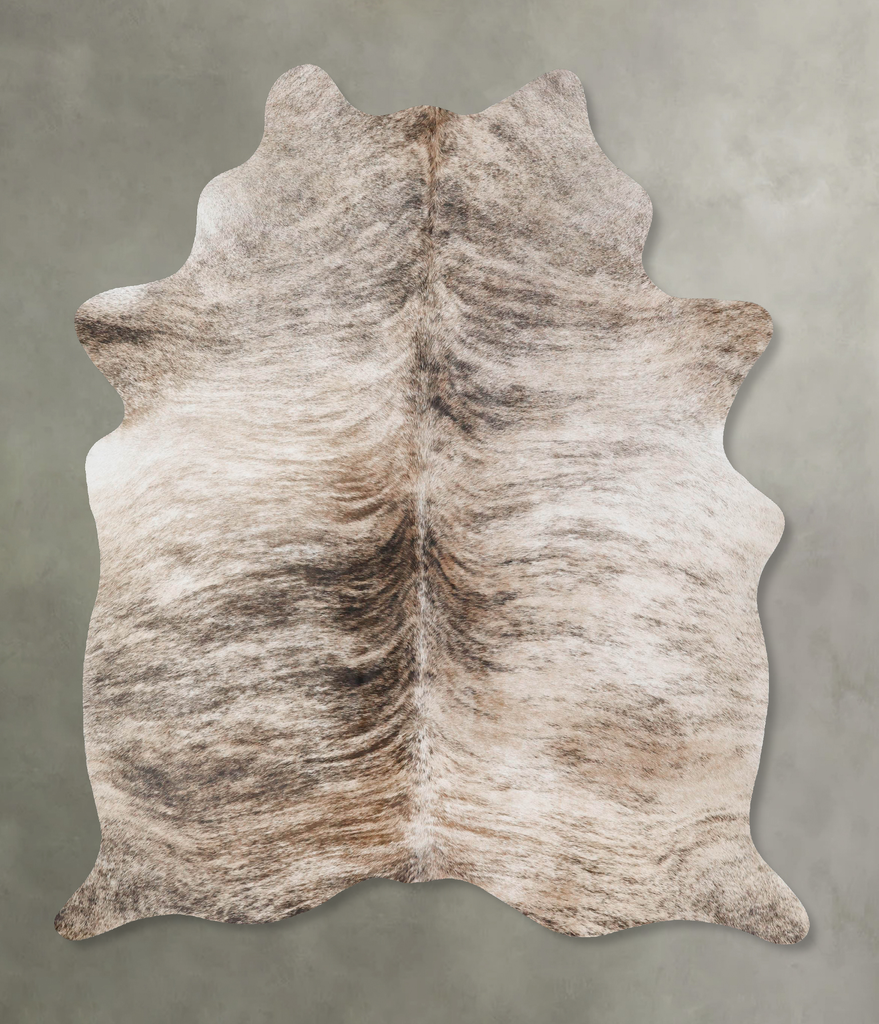 Light Brindle Large Brazilian Cowhide Rug 7'7"H x 5'3"W #B18443 by Hudson Hides