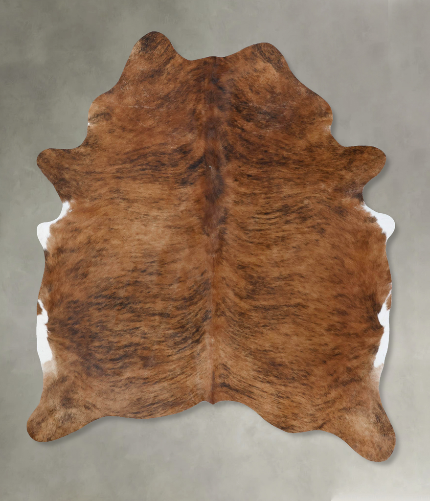 Medium Brindle X-Large Brazilian Cowhide Rug 7'8"H x 5'10"W #B18446 by Hudson Hides