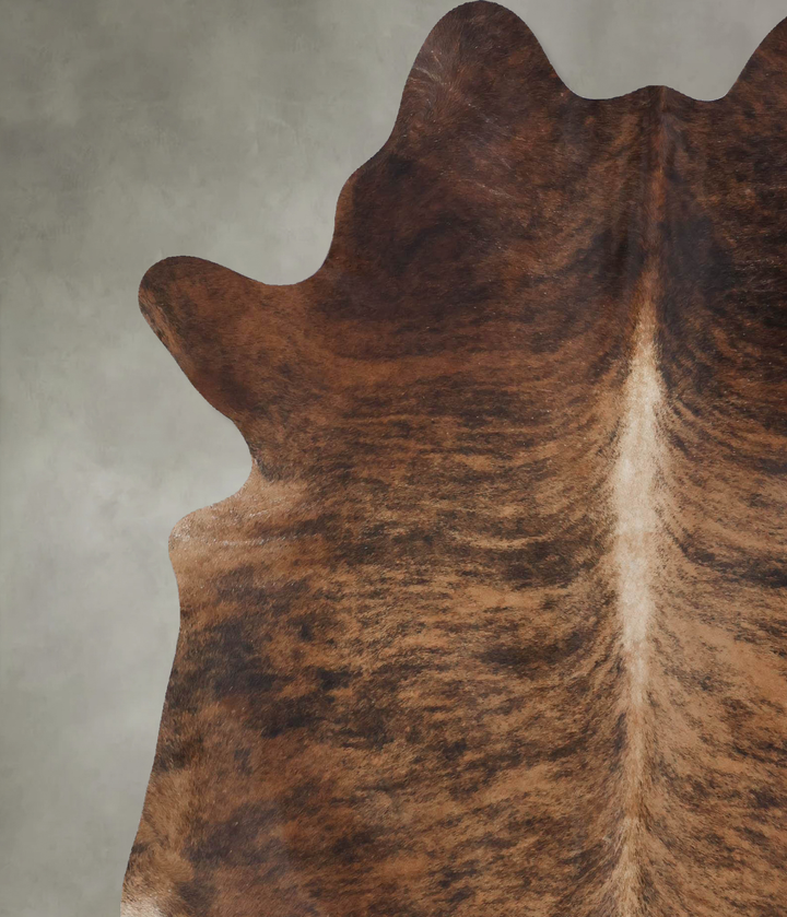 Dark Brindle X-Large Brazilian Cowhide Rug 7'8"H x 6'2"W #B18449 by Hudson Hides