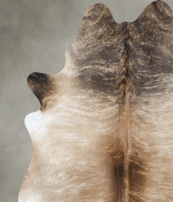Light Brindle XX-Large Brazilian Cowhide Rug 8'1"H x 7'0"W #B18450 by Hudson Hides