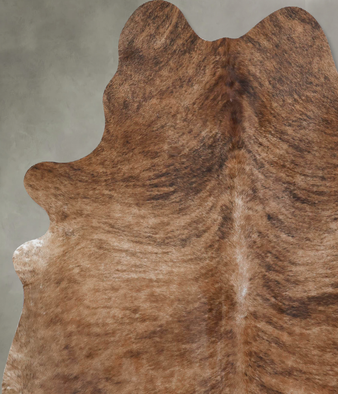 Medium Brindle XX-Large Brazilian Cowhide Rug 8'1"H x 6'3"W #B18452 by