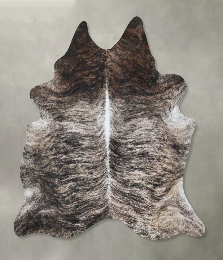 Grey Brindle XX-Large Brazilian Cowhide Rug 8'10"H x 7'2"W #B18457 by Hudson Hides